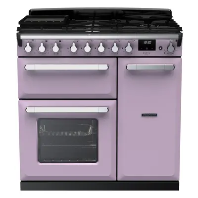 Rangemaster Estel Deluxe 90cm Dual Fuel Range Cooker â Heather/Chrome, A/A Rated