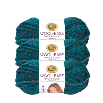 Lion Brand Yarn WoolEase Thick Quick Yarn Soft and Bulky Yarn for Knitting Crocheting and Crafti