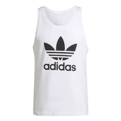 adidas Originals Men's Adicolor Trefoil Tank Top White/Black Medium