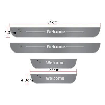 (Other Models, 4pcs Set) NEW Customized Dynamic LED Welcome Car Scuff Plate Pedal Threshold Door