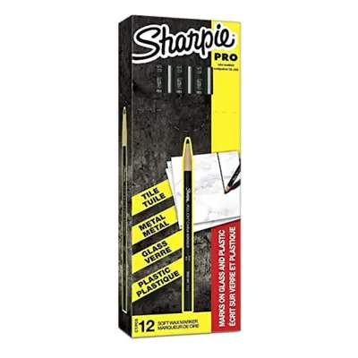 Sharpie China Marker Fine Tip - Black (Pack of 12)