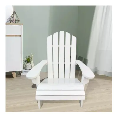 Outdoor or indoor Wood children Adirondack chair,white