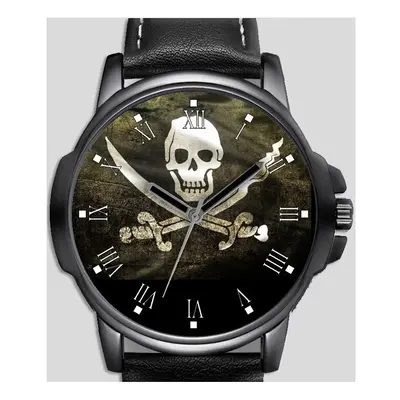 Pirate Sword N Skull Flag Unique Stylish Wrist Watch