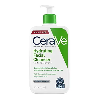 CeraVe Hydrating Facial Cleanser oz for Daily Face Washing, Dry to Normal Skin