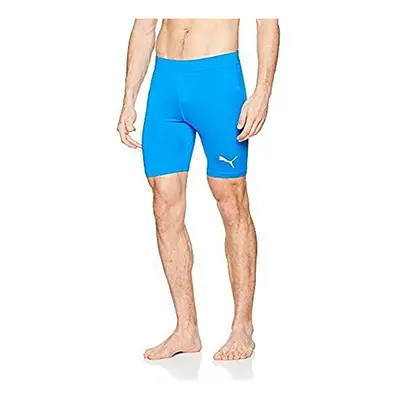 Mens LIGA Baselayer Short Tight Pants Electric Blue Lemonade XLarge