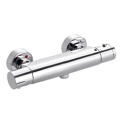 Thermostatic Shower Mixer Bar Single Lever Exposed Bath Shower Mixer Valve Anti Scald Tap, Hot C