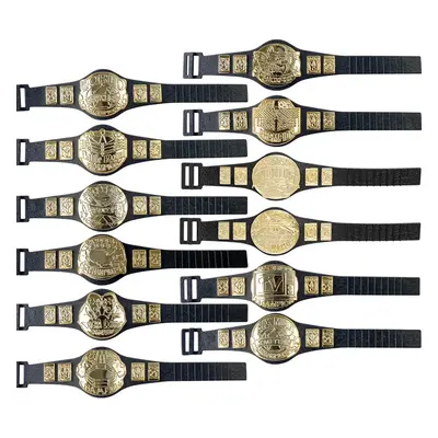 Complete Set of Championship Belts for Wrestling Action Figures (Series 1)