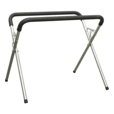 Folding Body Panel Stand - Adjustable Work Height - Foam Cushioned Supports