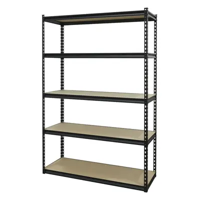 Warehouse Racking Unit with Chipboard Shelves - 220kg Per Shelf - Steel Frame