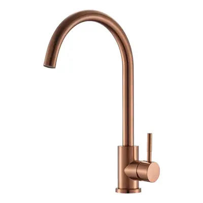 Reginox Taravo CP Single Lever Swan Neck Copper Kitchen Mixer Tap