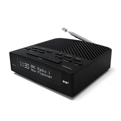 (Black) Horizon Black DAB+ & FM Radio, Dual Alarm Clock, Bluetooth