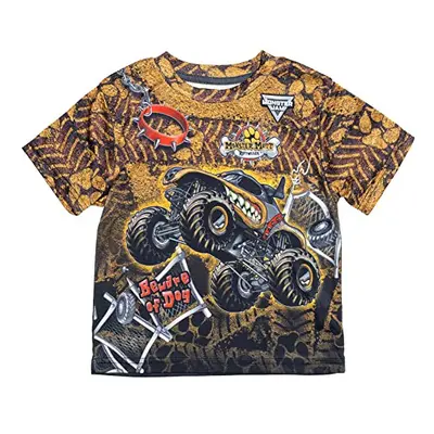 Monster Jam Monster Mutt Toddler Boys graphic T-Shirt Brown 5T