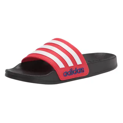 adidas Adilette Shower Slides Sandal Black/White/Vivid Red US Unis