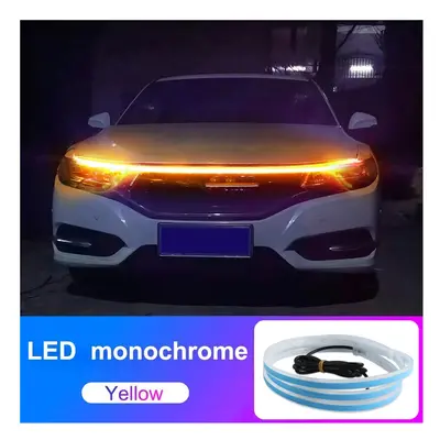 (180CM, Yellow) Car LED Hood Light Strip Daytime Running Lights Flexible Waterproof DRL