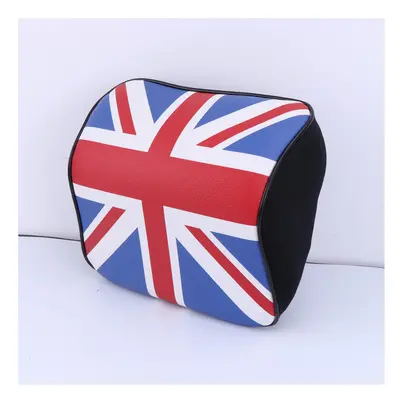 (union jack 1pcs) Car Neck Pillow Union Jack Seat Neck Headrest Lumbar Pillow Spine protection