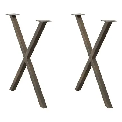 (natural, x (72-73) cm (40 mm)/ pcs) vidaXL Dining Table Legs X-Shaped Desk Legs Kitchen Metal F