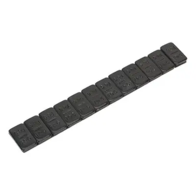 50 PACK 5g Adhesive Wheel Weights - Strip of - Zinc Plated Steel - Black