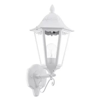 IP44 Outdoor Wall Light White Traditional Lantern 1x 60W E27 Porch Lamp Up