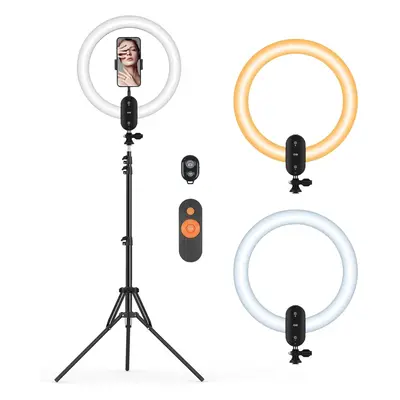 12 Inch Ring Light 2800mAh Rechargeable, LED Round Selfie Ring Light Wireless with Inch Tripod/P