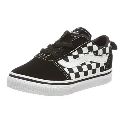 Unisex Kids Ward Slipon Canvas Sneaker Black Checkers Black True White Pvc UK Child