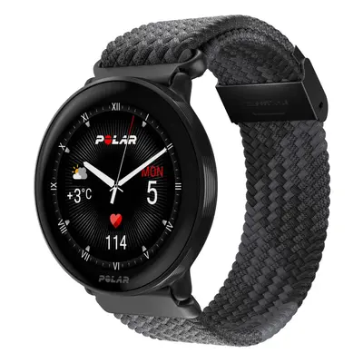 Polar Ignite - Fitness & Wellness GPS Smartwatch with Braided Yarn Wristband Black, Sleep Analys