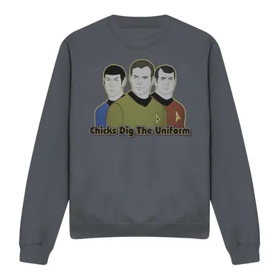 (XXL, Charcoal) Star Trek Unisex Adult Dig It Sweatshirt