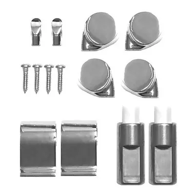 Roca Senso and Giralda Chrome Soft Close Toilet Seat Hinge Set With End Cap Fixings and Dampers