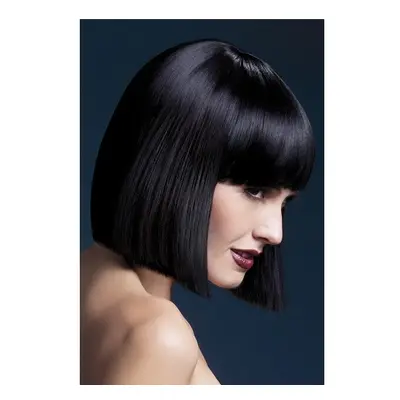 Fever Women's Blunt Cut Black Bob Wig With Bangs, 12inch, One Size, - wig fever lola black fancy