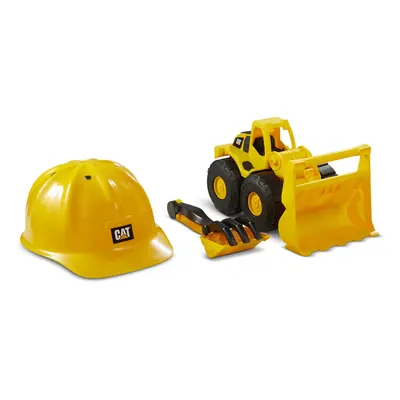 Cat Construction Wheel Loader Sand Set with Inch Cat Loader Cat Hard Hat and Sand Tools