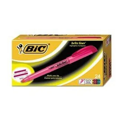 BIC BL241AST Brite Liner Highlighter Chisel Tip Assorted Colors 24/Set