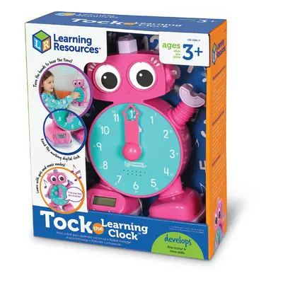 Learning Resources Tock The Learning Clock Pink, Piece, Ages 3+, Educational Talking Clock