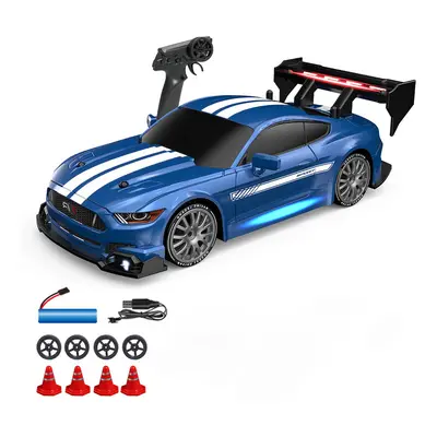 (Blue) 1:24 Rc Car Kids Toys 30Km/h Remote Control Racing Cars Radio-Control Drifting Vehicle wi