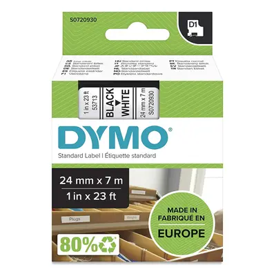 DYMO D1 Labels, Black Print on White, 24mm x 7m, Self-Adhesive Labels for LabelManager Label Pri