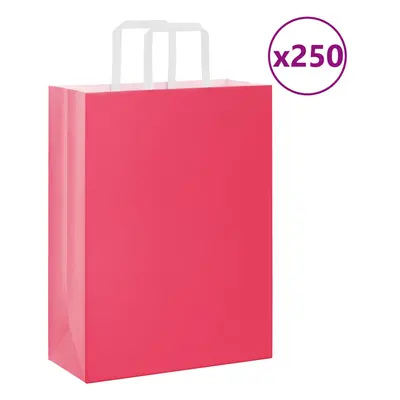 (pink, x x cm/ pcs) vidaXL Paper Bags pcs with Handles Blue 32x22x28 cm Paper Grocery Bag