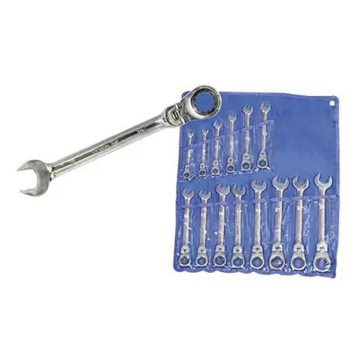 14 Piece 8mm 24mm Flexible Head Ratchet Spanner Set Alloy Steel