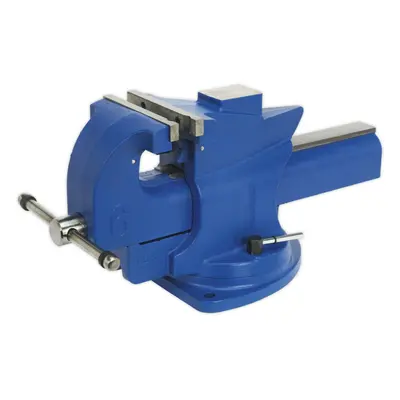 150mm Quick Action Swivel Base Vice - 203mm Jaw Opening - Serrated Steel Jaws