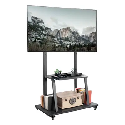 VIVO Heavy Duty Mobile TV Cart for to inch Screens up to 150kg, LCD LED OLED 4K Smart Flat and C