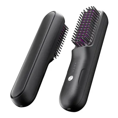 Portable Ionic Cordless Hair Straightener Brush - Rapid Heating