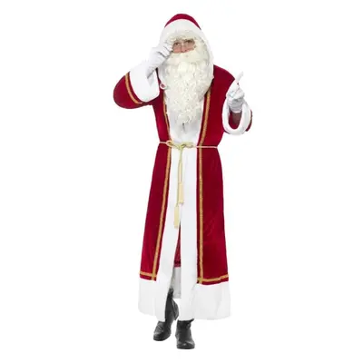 Deluxe Santa Cloak, Christmas Adult Fancy Dress, up to 44"