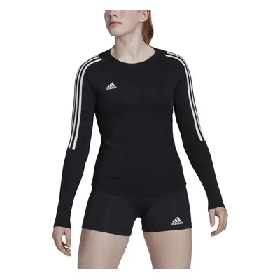 adidas Women's Hi Low Jersey Long Sleeve Black/White Large