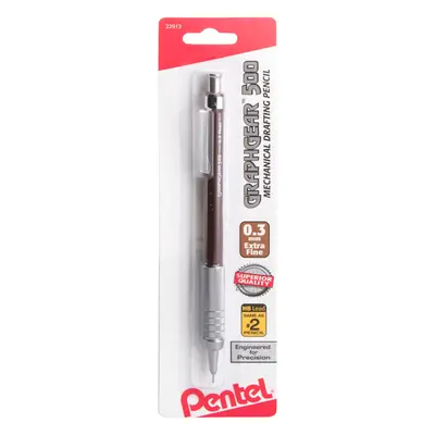 Pentel GraphGear Drafting Pencil .3mm Brown Carded Packaging