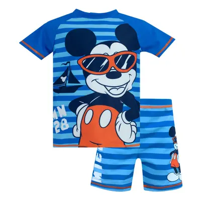 Disney Mickey Mouse Boys Mickey Mouse Two Piece Swim Set Blue