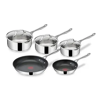 Tefal Jamie Oliver Cook's Direct Stainless Steel Frying Pan, Piece Cookware Set, Non-Stick Coati