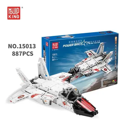 (as the picture) Mould King The App Motorized Air Fighter Model Building Bricks Blocks Remote Co