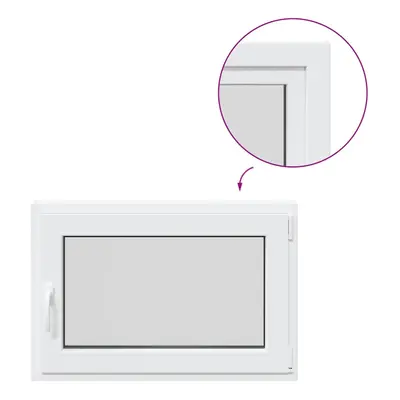 vidaXL Basement Window "RISOR" 60x80 cm Tilt&Turn DIN Right White