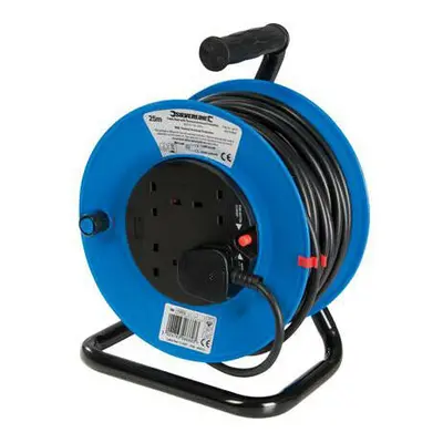 50m Cable Freestanding Reel 240V 13A Socket Extension Power Lead Easy Wind