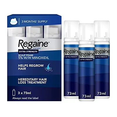 Regaine for Men Extra Strength Scalp Foam Percent w/w Cutaneous Foam Minoxidil , Month's Supply 