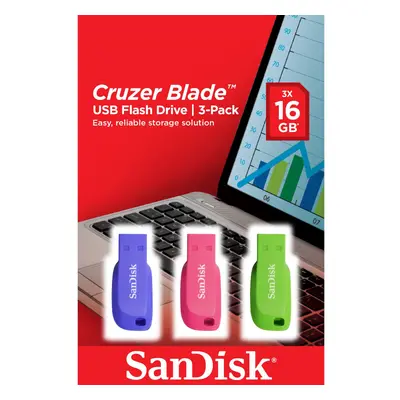 Sandisk Cruzer Blade 16GB 16GB USB 2.0 USB Type-A connector Blue,...