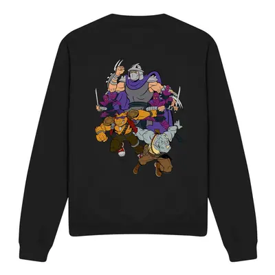 (M, Black) Teenage Mutant Ninja Turtles Unisex Adult Shredder And Foot Clan Sweatshirt