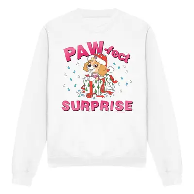 (S, White) Paw Patrol Unisex Adult The Paw-Fect Christmas Gift Skye Sweatshirt